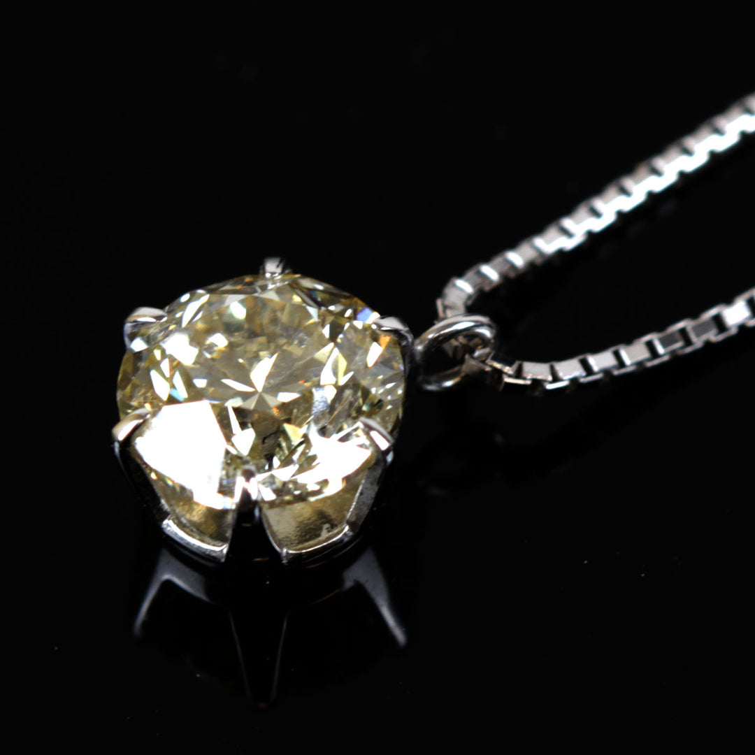 美品『USED』 Pt850/Pt900  /ダイヤモンド 
ネックレス
 ダイヤモンド 1.002 2.8g
