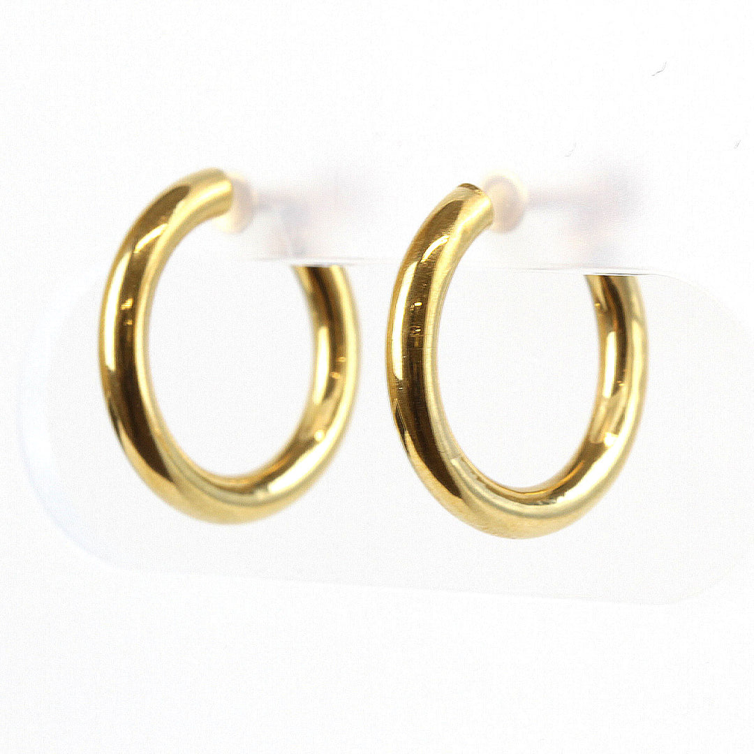 良品『USED』 K18 
 フープ イヤリング
 1.9g