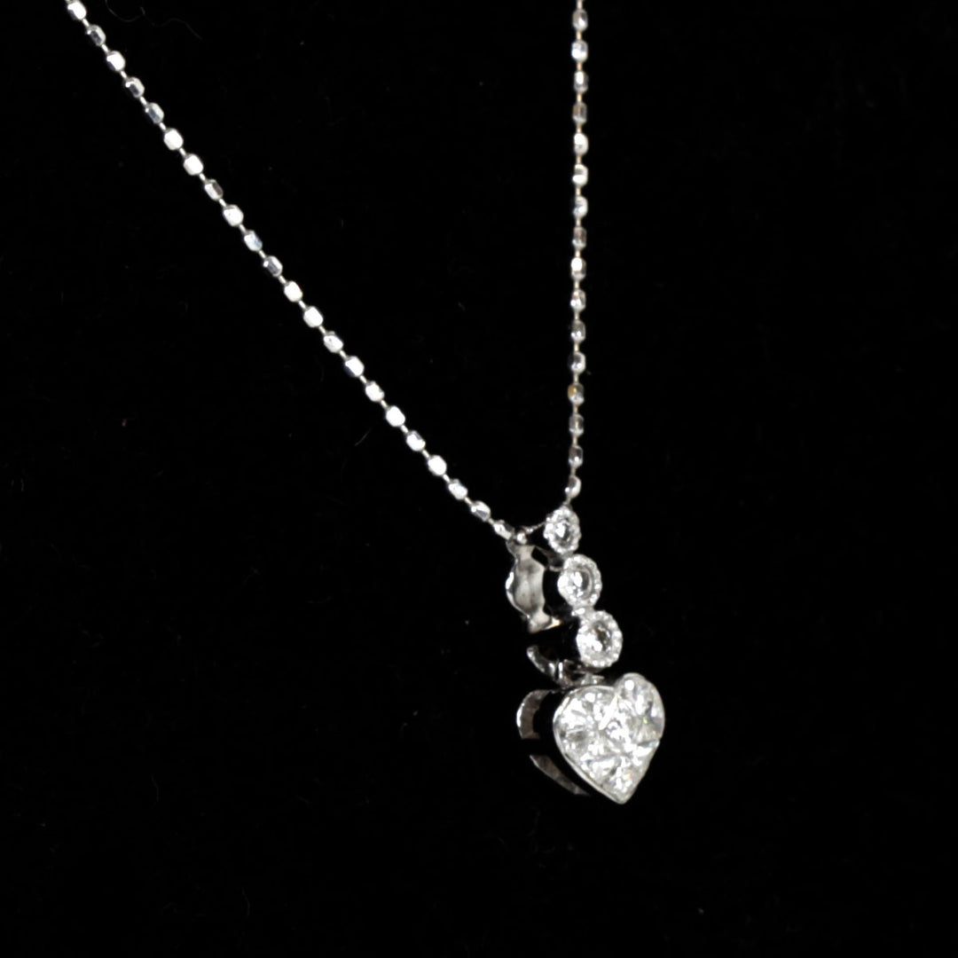 美品『USED』 K18/K18WG  /ダイヤモンド 
ネックレス
 1.9g