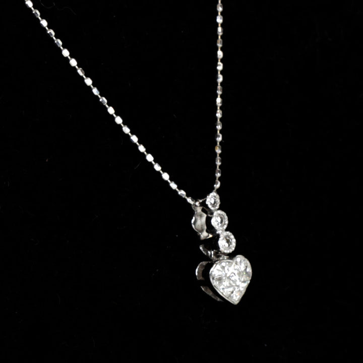 美品『USED』 K18/K18WG  /ダイヤモンド 
ネックレス
 1.9g