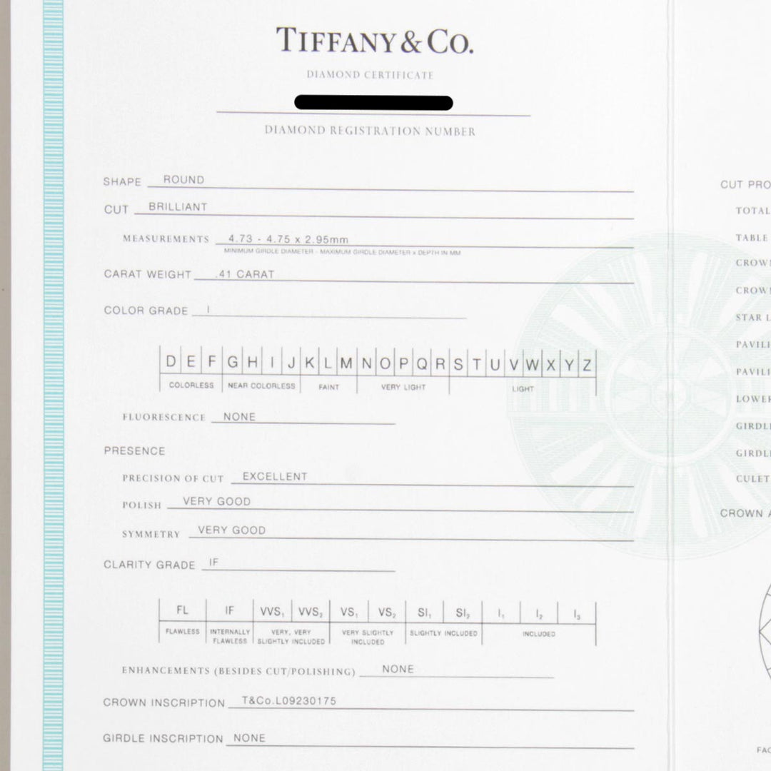 美品『USED』 Pt950/ダイヤモンド  
TIFFANY&Co. リング・指輪
 ダイヤモンド 0.41 3.7g
