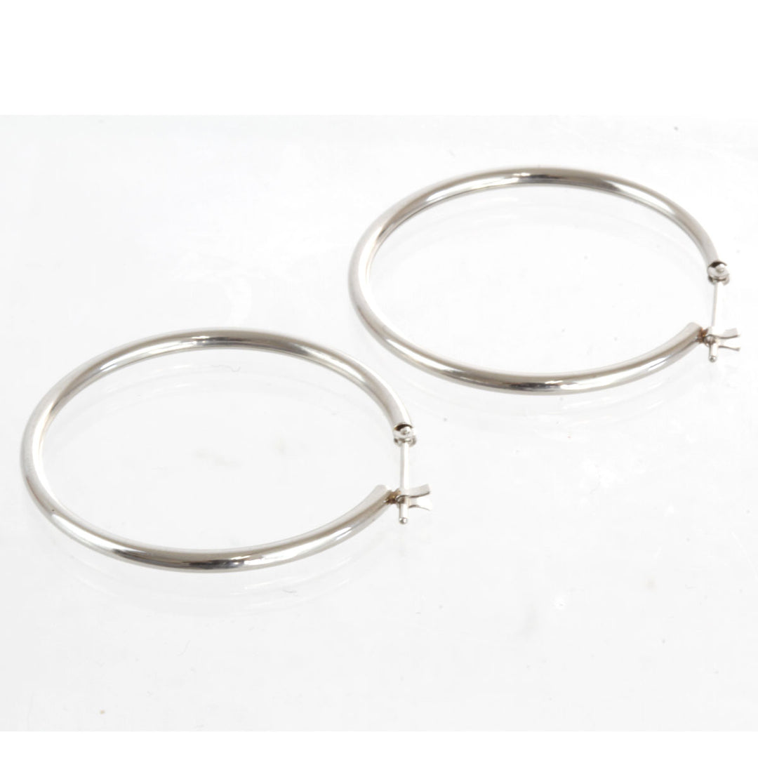 美品『USED』 Pt900 
 フープ ピアス
 3.2g