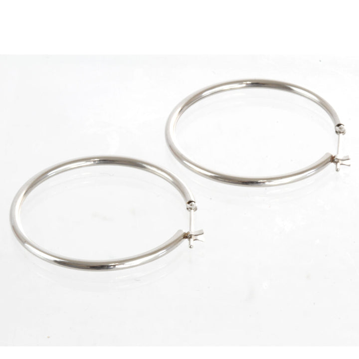 美品『USED』 Pt900 
 フープ ピアス
 3.2g