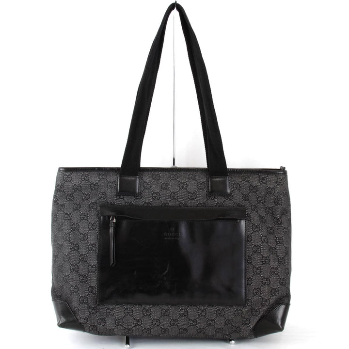 『USED』 
GUCCI グッチ 
 34339・3444 トートバッグ 
GGキャンバス/レザー  ブラック
