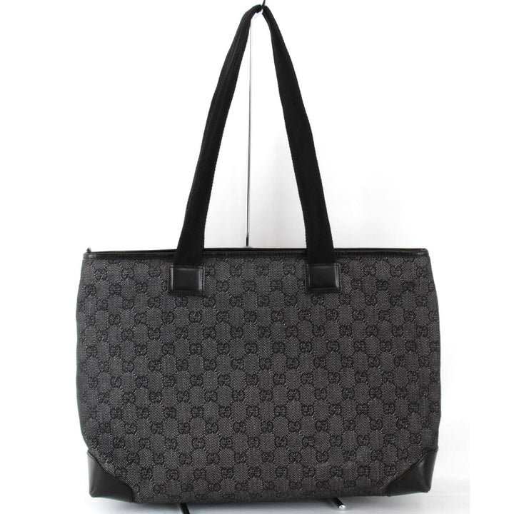『USED』 
GUCCI グッチ 
 34339・3444 トートバッグ 
GGキャンバス/レザー  ブラック