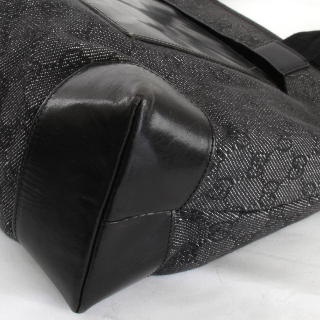 『USED』 
GUCCI グッチ 
 34339・3444 トートバッグ 
GGキャンバス/レザー  ブラック