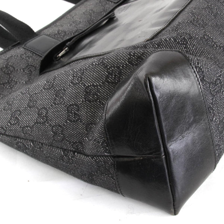『USED』 
GUCCI グッチ 
 34339・3444 トートバッグ 
GGキャンバス/レザー  ブラック
