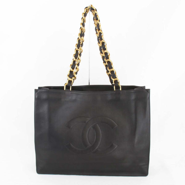 良品『USED』 
CHANEL シャネル 
 トートバッグ 
ラムスキン ブラック