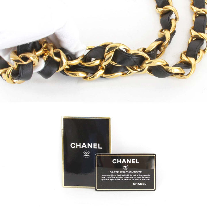 良品『USED』 
CHANEL シャネル 
 トートバッグ 
ラムスキン ブラック