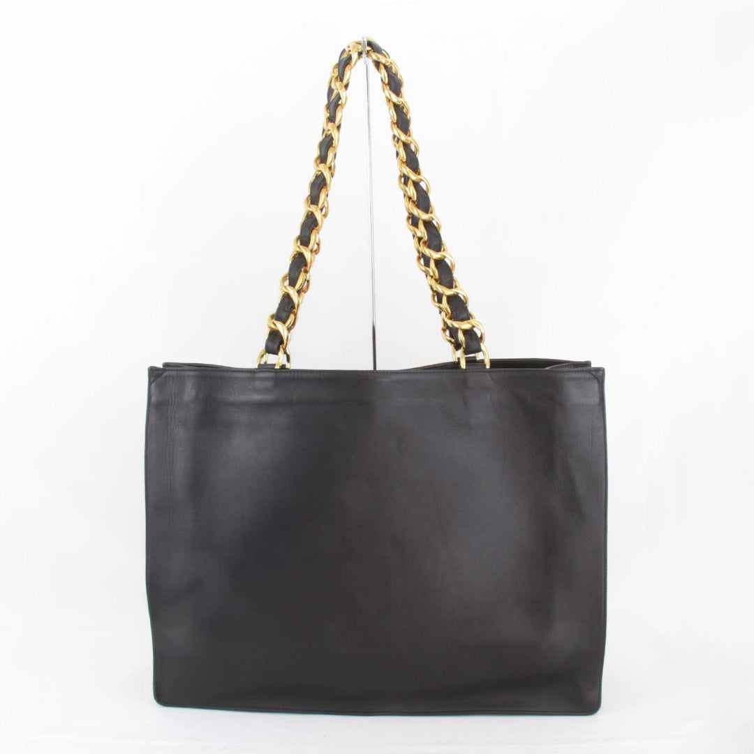 良品『USED』 
CHANEL シャネル 
 トートバッグ 
ラムスキン ブラック