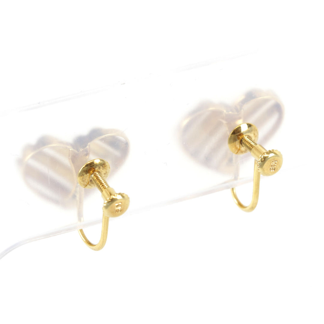 美品『USED』 K18 
 ハート イヤリング
 2.4g