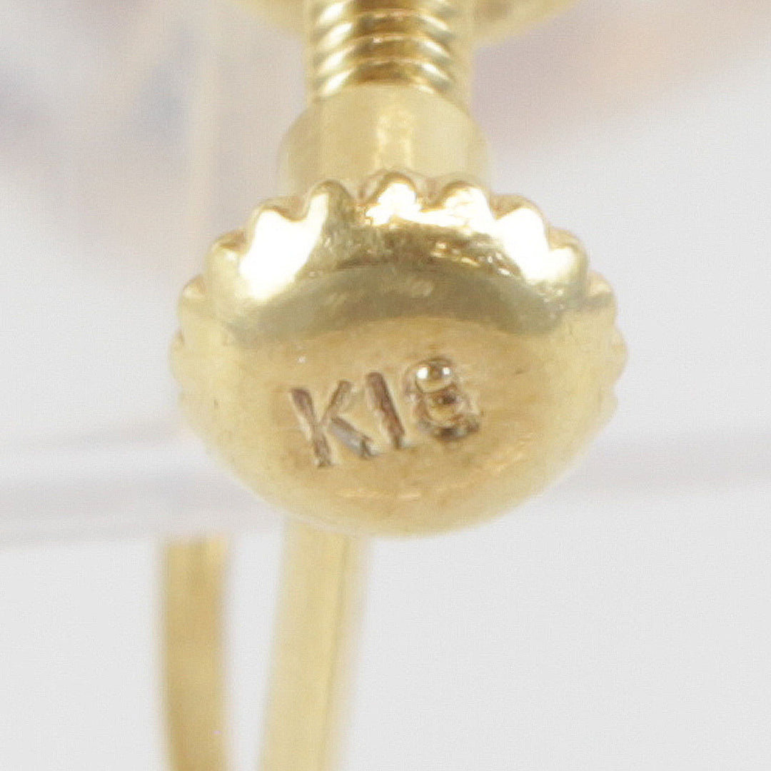 美品『USED』 K18 
 ハート イヤリング
 2.4g