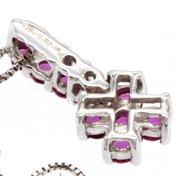『USED』 K18WG 
ネックレス
 ルビー 0.40 1.9g