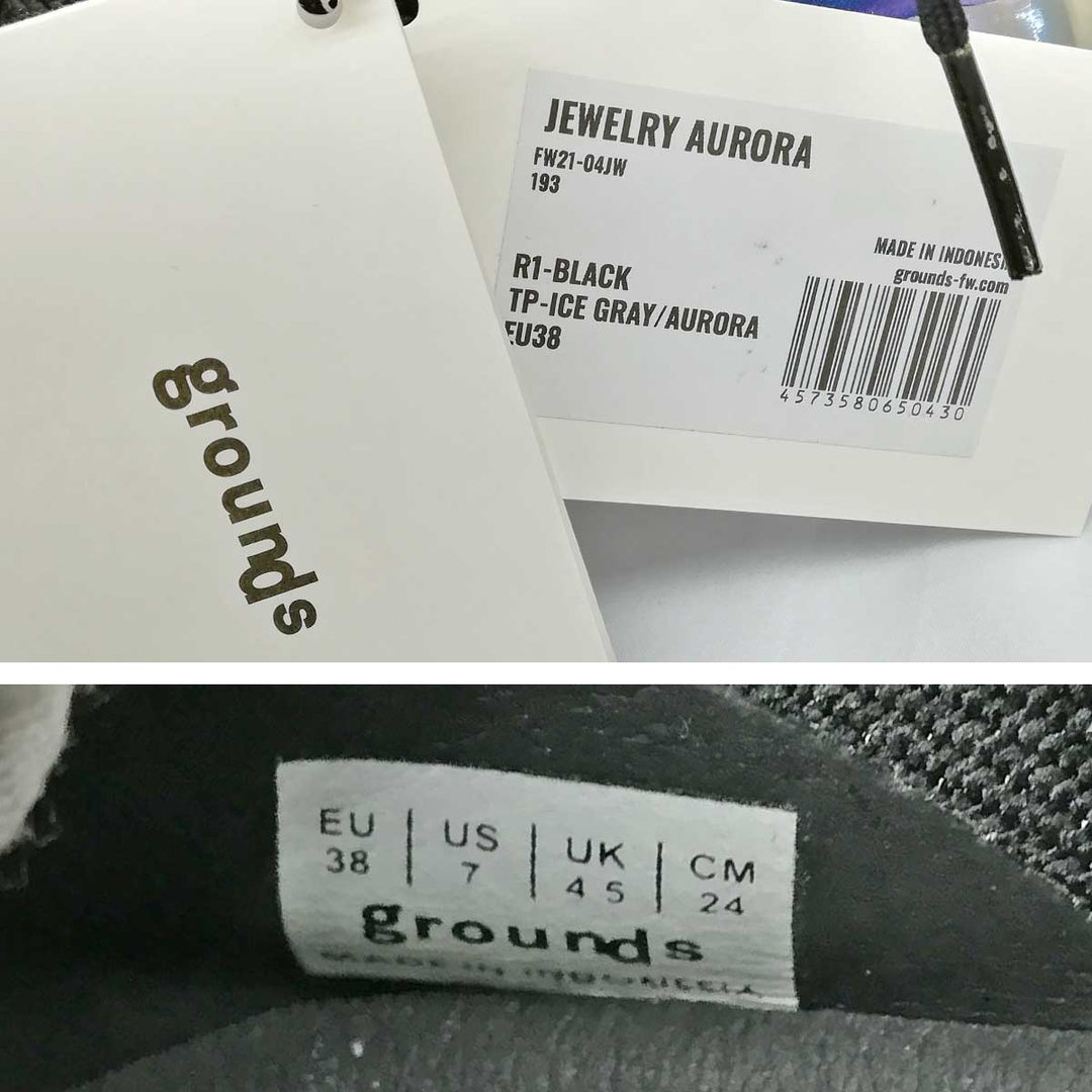 美品『未使用』 
 
 grounds JEWELRY AURORA FW21-04JW スニーカー 
 ブラック