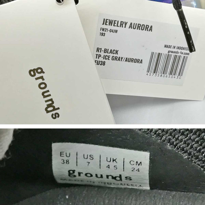 美品『未使用』 
 
 grounds JEWELRY AURORA FW21-04JW スニーカー 
 ブラック