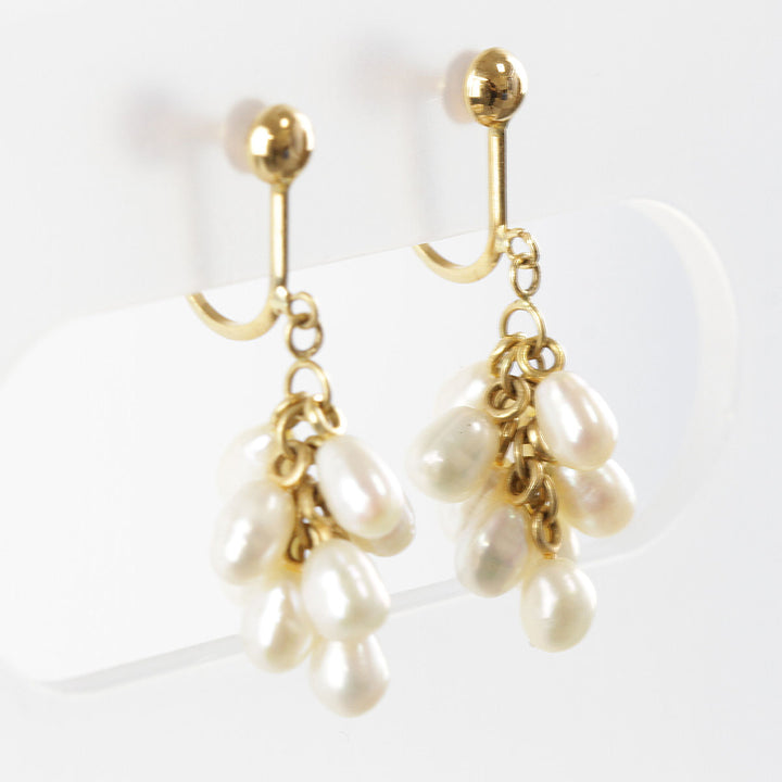 美品『USED』 K18 
 パール　ぶどう イヤリング
 3.9g