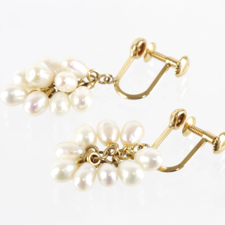 美品『USED』 K18 
 パール　ぶどう イヤリング
 3.9g