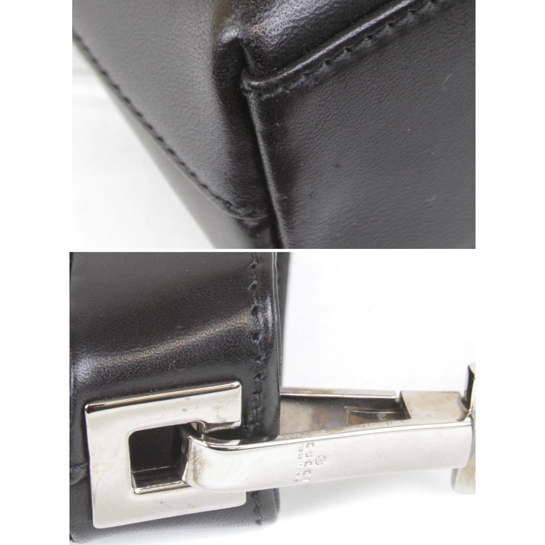 美品『USED』 
GUCCI グッチ 
 33990 ショルダーバッグ 
スウェード/レザー  ブラック