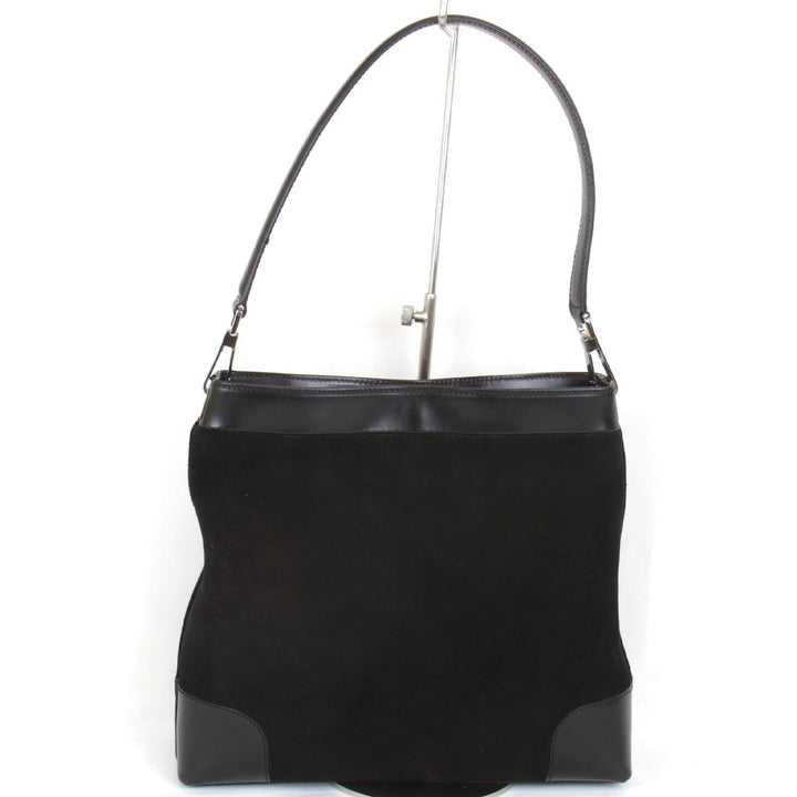 美品『USED』 
GUCCI グッチ 
 33990 ショルダーバッグ 
スウェード/レザー  ブラック