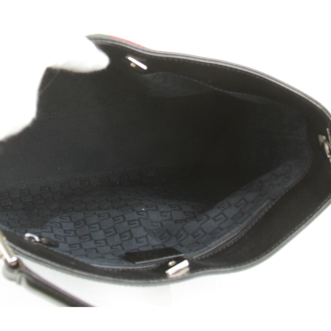 美品『USED』 
GUCCI グッチ 
 33990 ショルダーバッグ 
スウェード/レザー  ブラック