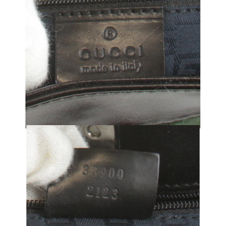 美品『USED』 
GUCCI グッチ 
 33990 ショルダーバッグ 
スウェード/レザー  ブラック