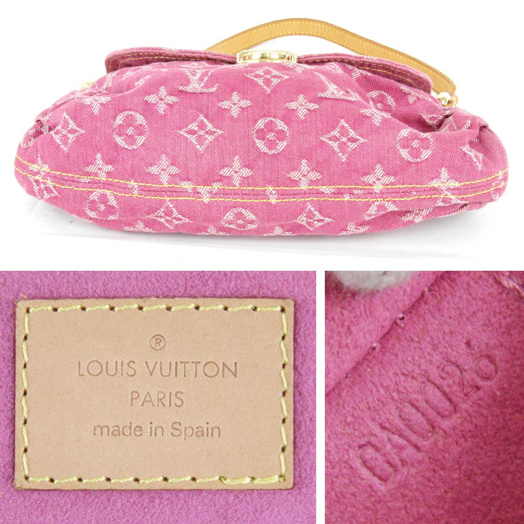 『USED』 
LOUIS VUITTON ルイ・ヴィトン 
 ミニ・プリーティ  M95216 ハンドバッグ 
デニム ピンク