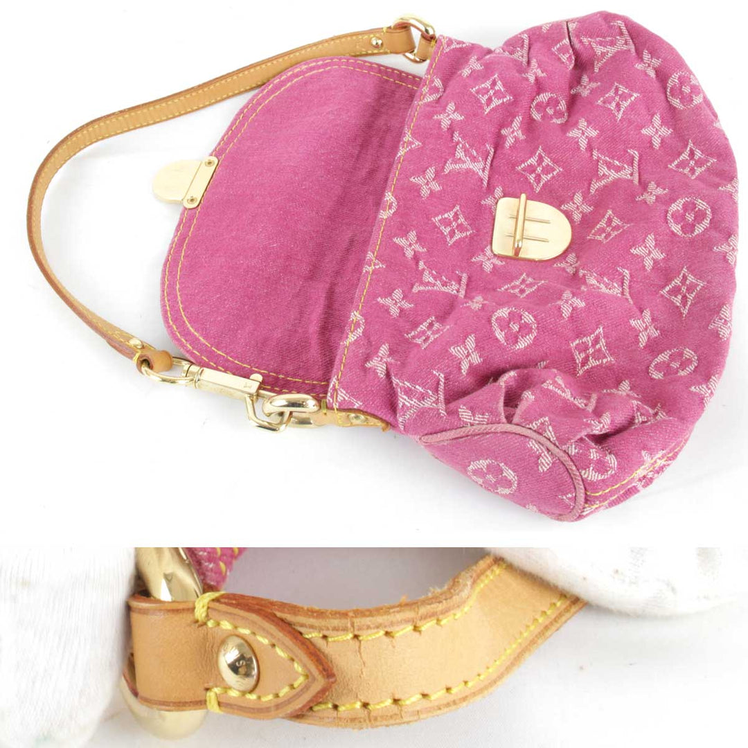 『USED』 
LOUIS VUITTON ルイ・ヴィトン 
 ミニ・プリーティ  M95216 ハンドバッグ 
デニム ピンク