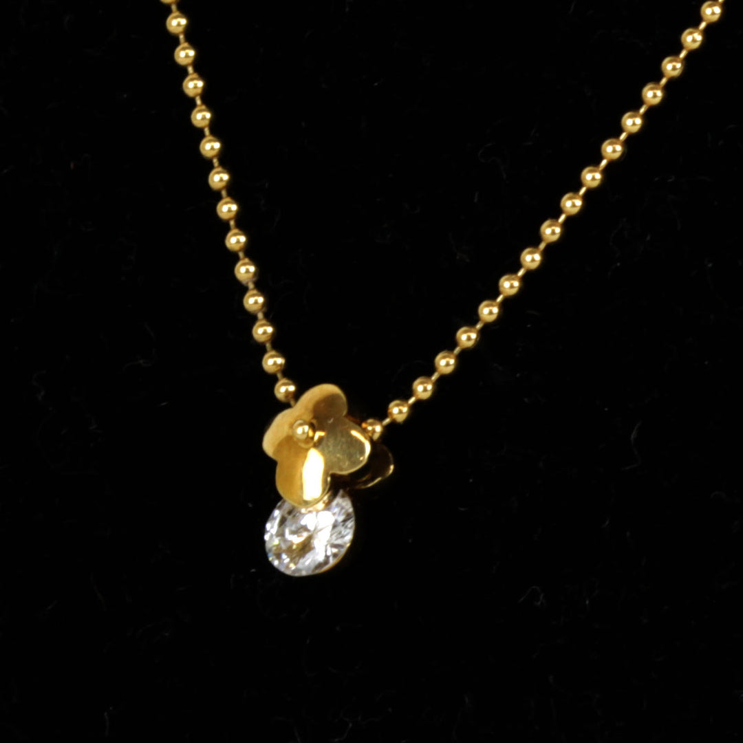 美品『USED』 K18 
 Balestra ネックレス
 ダイヤモンド 0.18 2.7g