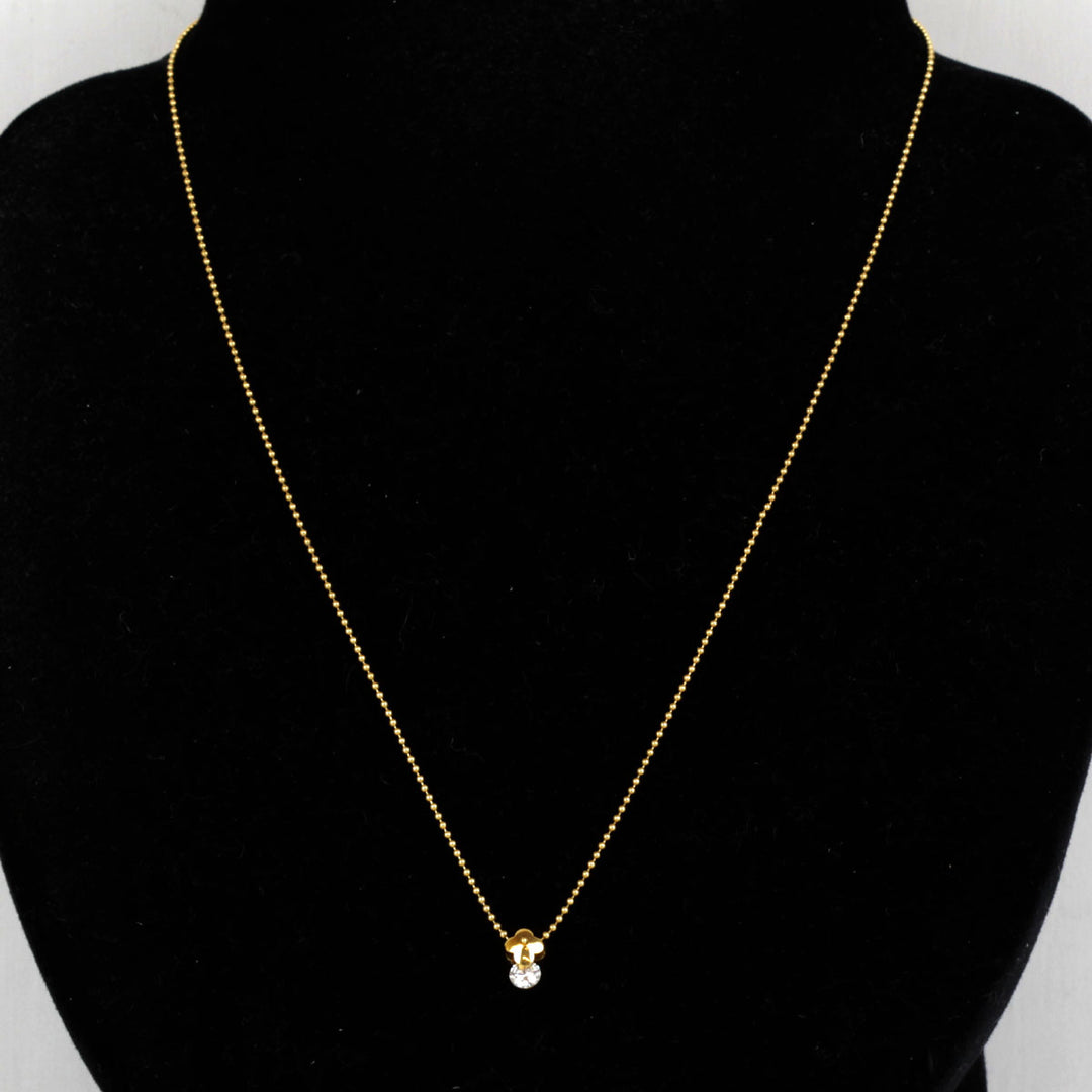 美品『USED』 K18 
 Balestra ネックレス
 ダイヤモンド 0.18 2.7g