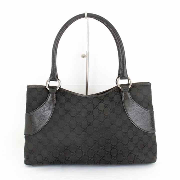 良品『USED』 
GUCCI グッチ 
 113015/001013 ハンドバッグ 
GGキャンバス ブラック