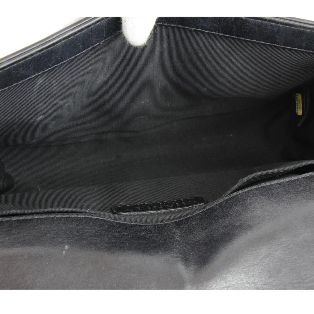 『USED』 
CHANEL シャネル 
 ボーイシャネル チェーン ショルダーバッグ 
レザー ブラック
