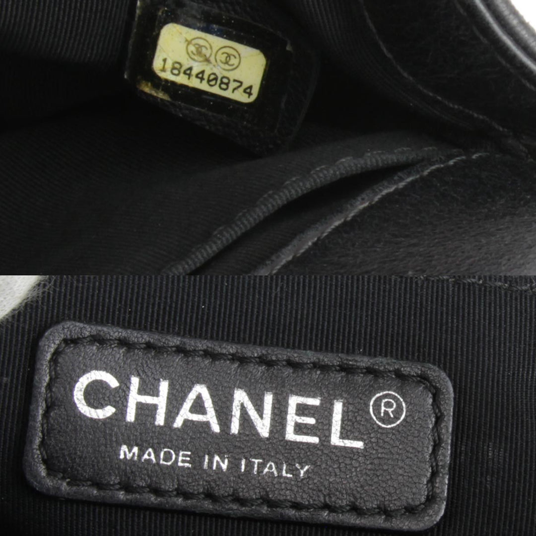 『USED』 
CHANEL シャネル 
 ボーイシャネル チェーン ショルダーバッグ 
レザー ブラック