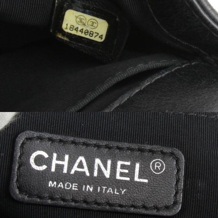 『USED』 
CHANEL シャネル 
 ボーイシャネル チェーン ショルダーバッグ 
レザー ブラック