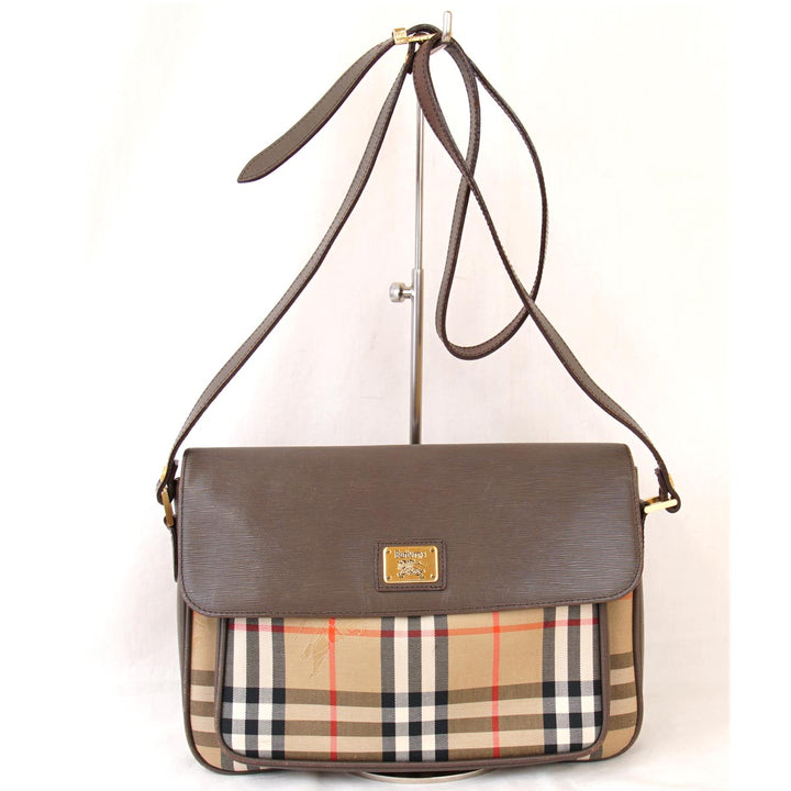 『USED』 
BURBERRY バーバリー 
 ショルダーバッグ 
レザー ブラウン