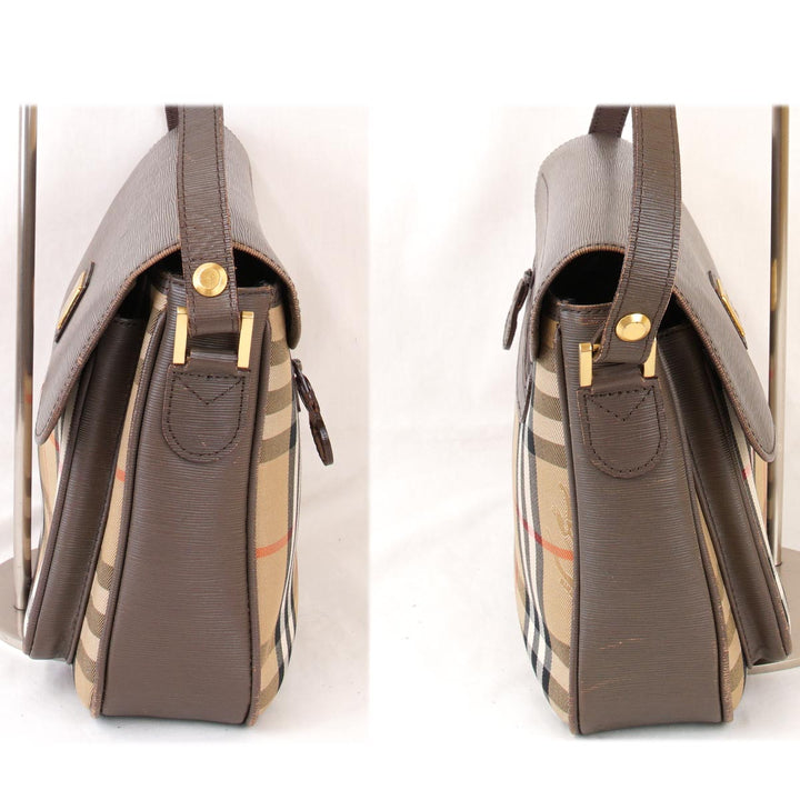 『USED』 
BURBERRY バーバリー 
 ショルダーバッグ 
レザー ブラウン