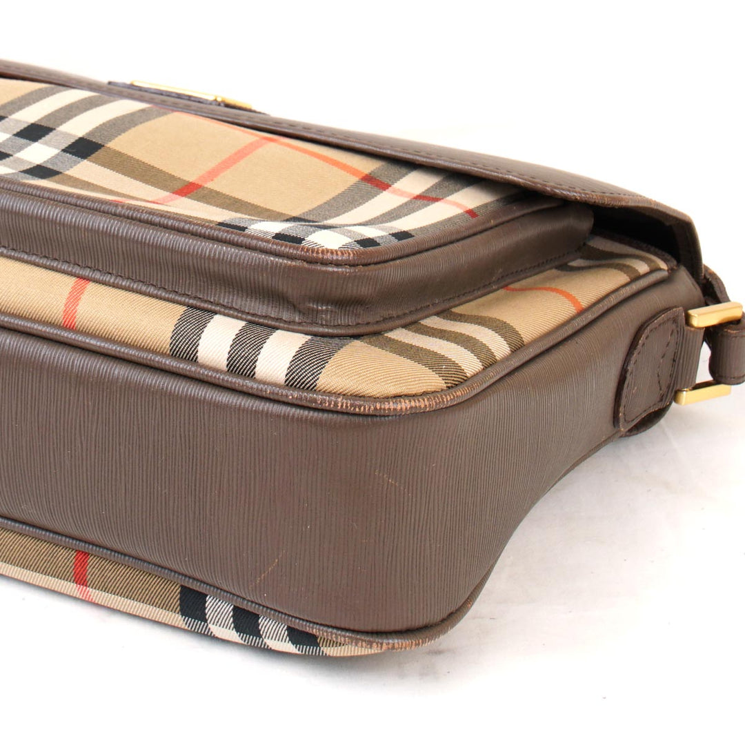 『USED』 
BURBERRY バーバリー 
 ショルダーバッグ 
レザー ブラウン