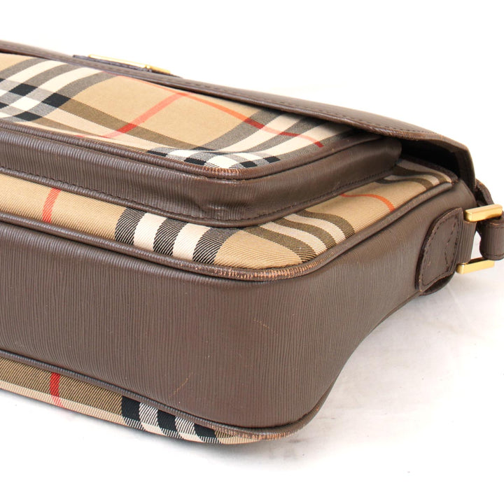 『USED』 
BURBERRY バーバリー 
 ショルダーバッグ 
レザー ブラウン