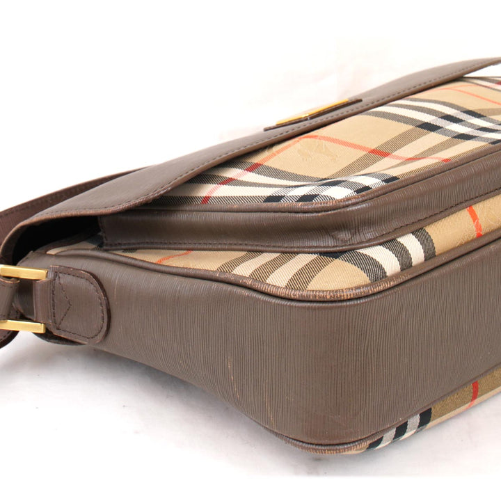 『USED』 
BURBERRY バーバリー 
 ショルダーバッグ 
レザー ブラウン
