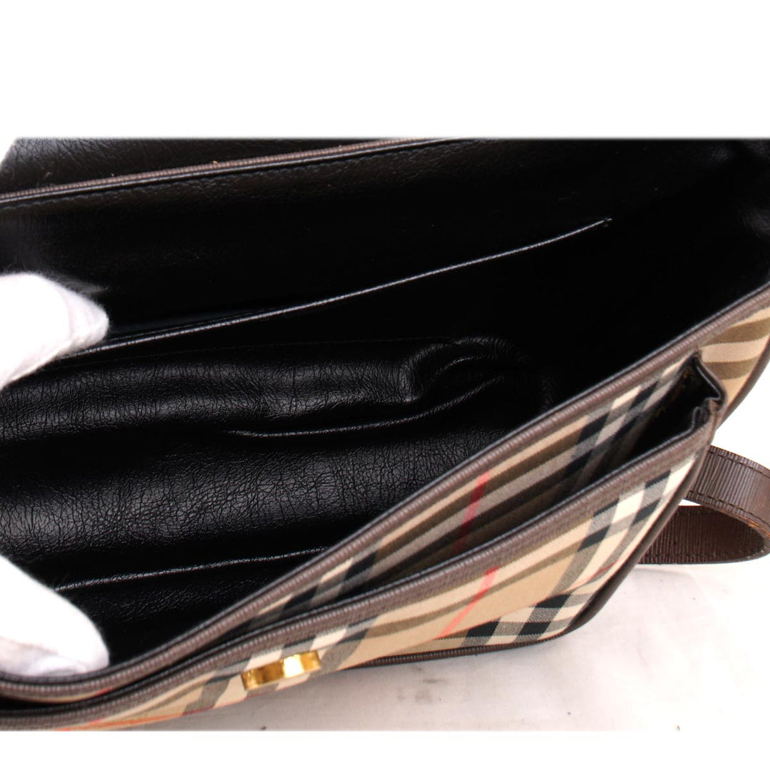 『USED』 
BURBERRY バーバリー 
 ショルダーバッグ 
レザー ブラウン