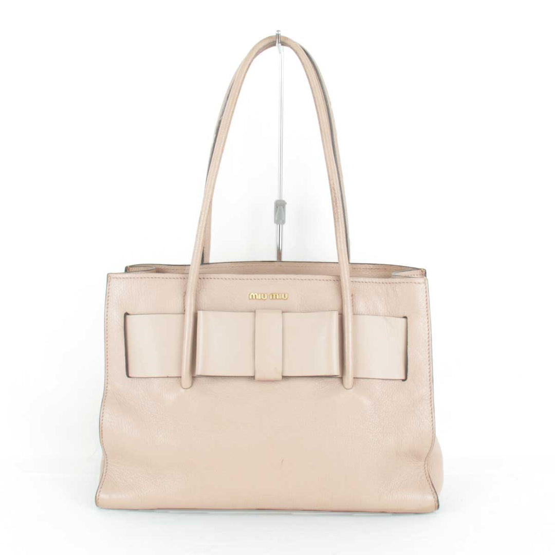 『USED』 
MIUMIU ミュウミュウ 
 マドラスフィオッコ ハンドバッグ 
ゴートレザー ピンク