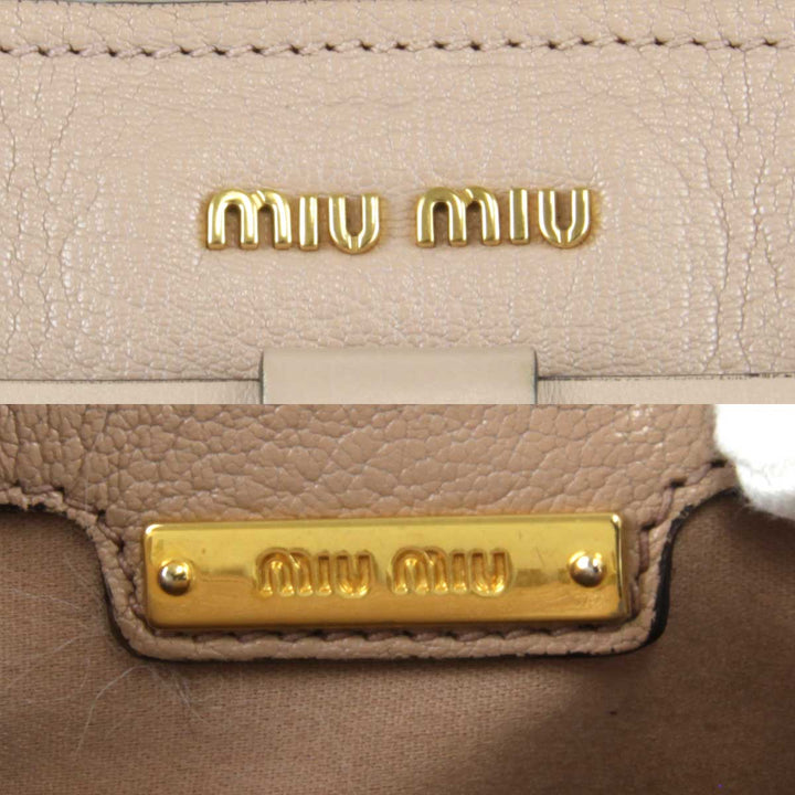 『USED』 
MIUMIU ミュウミュウ 
 マドラスフィオッコ ハンドバッグ 
ゴートレザー ピンク