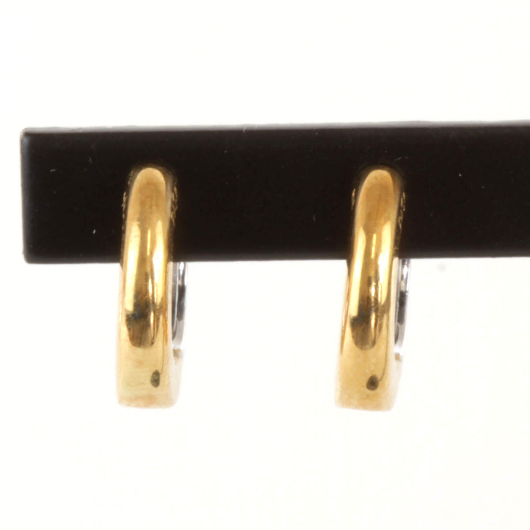 良品『USED』 K18/K18WG  
 クリップ イヤリング
 2.4g