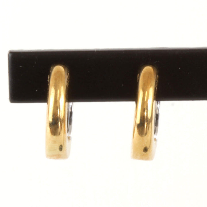 良品『USED』 K18/K18WG  
 クリップ イヤリング
 2.4g
