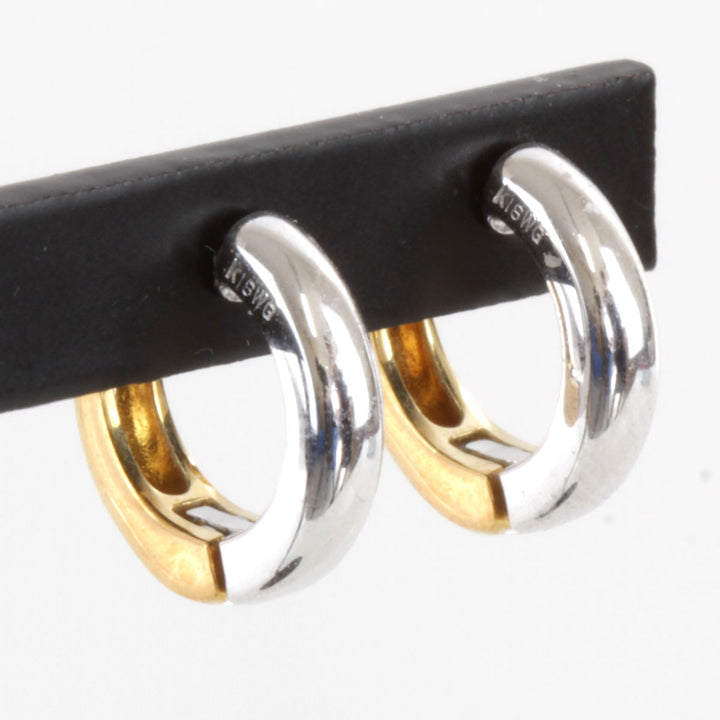 良品『USED』 K18/K18WG  
 クリップ イヤリング
 2.4g