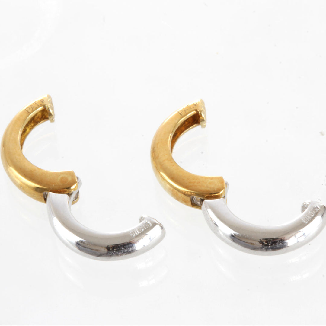 良品『USED』 K18/K18WG  
 クリップ イヤリング
 2.4g