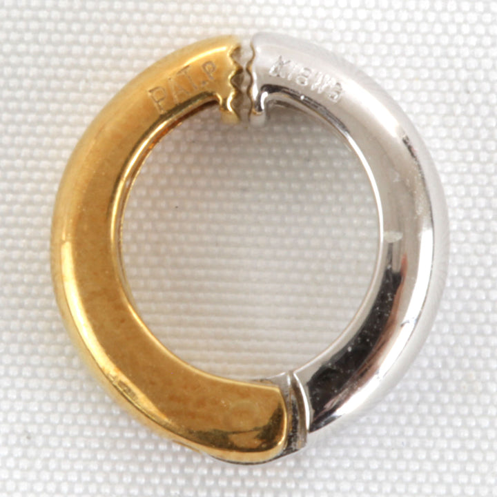 良品『USED』 K18/K18WG  
 クリップ イヤリング
 2.4g