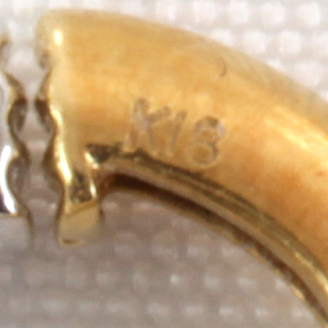 良品『USED』 K18/K18WG  
 クリップ イヤリング
 2.4g