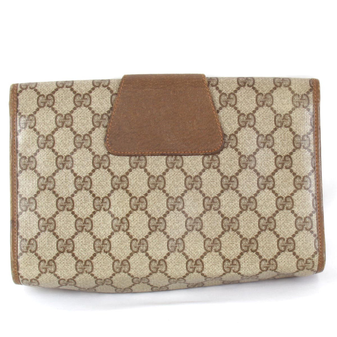 『USED』 
GUCCI グッチ 
 89・01・030 クラッチバッグ 
GGプラス ブラウン