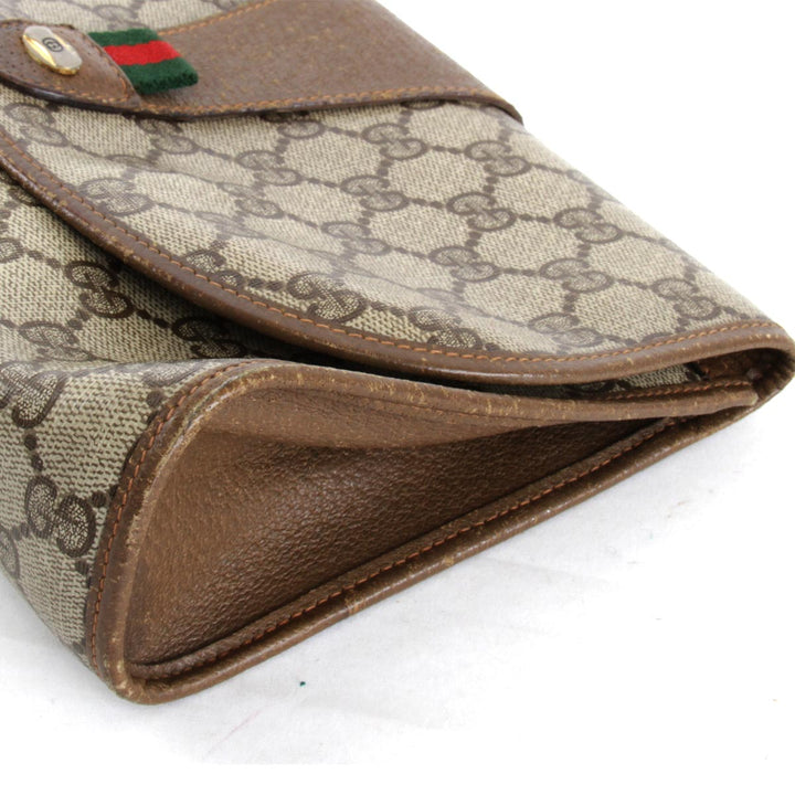 『USED』 
GUCCI グッチ 
 89・01・030 クラッチバッグ 
GGプラス ブラウン