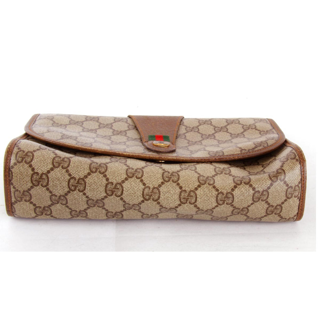 『USED』 
GUCCI グッチ 
 89・01・030 クラッチバッグ 
GGプラス ブラウン